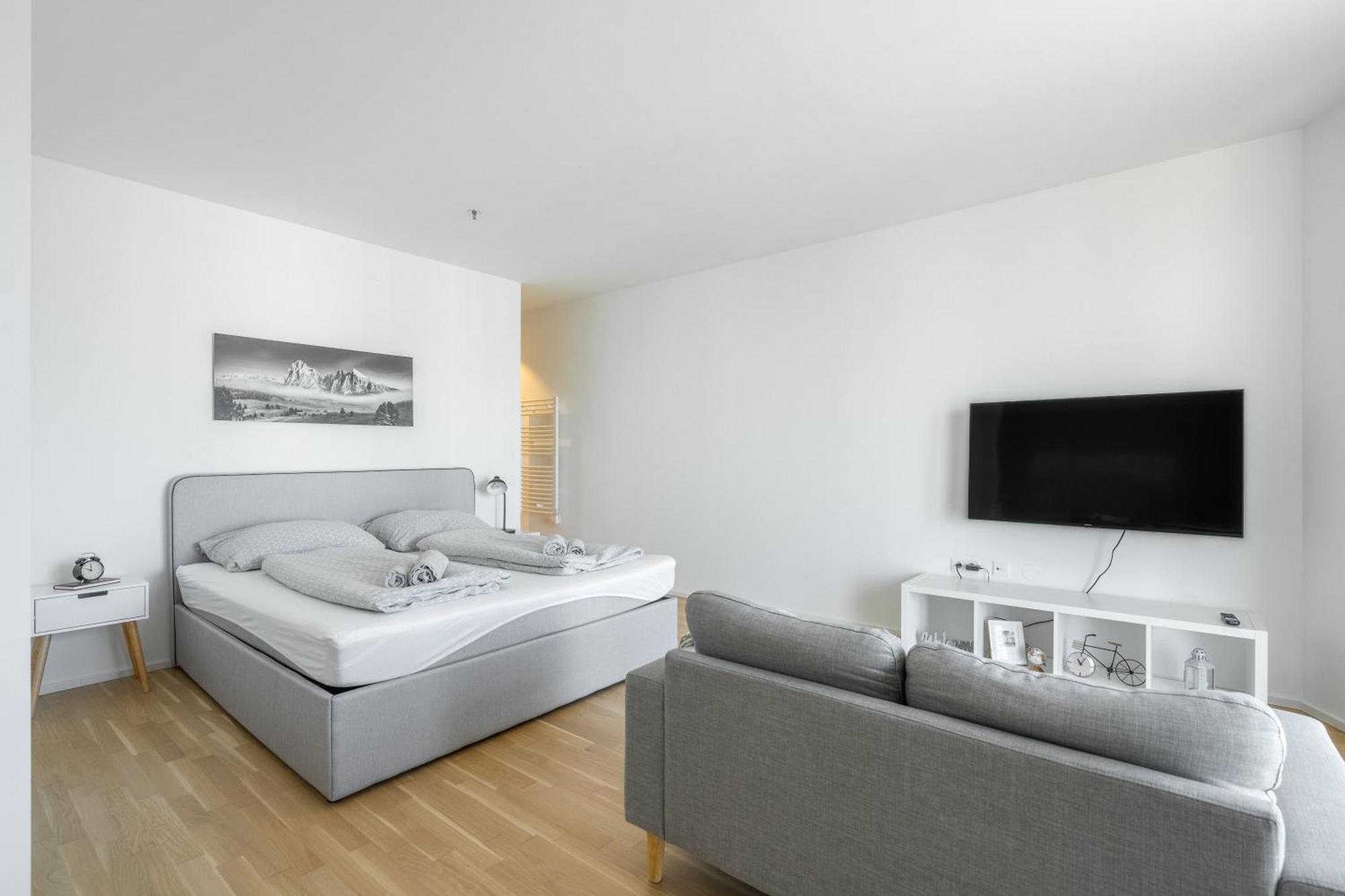Whats-App Self-Check-In - Paerchen Wohnung Am Hauptbahnhof Viena Quarto foto